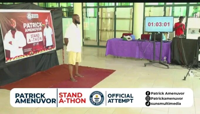 Patrick Amenuvor cancels GWR Stand-a-thon attempt due to broken rules