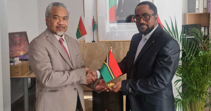 Vanuatu Trade Commissioner To Ghana, H. E Amb.Prof. Hugh K. Aryee, The First African To Be Welcomed Into The Parliament Of The Republic Of Vanuatu