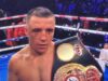 Nick Ball defends his WBA featherweight world title with a punishing 10th-round stoppage victory over Ronny Rios
