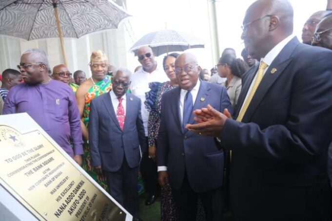 Nana Addo inaugurates new BOG headquarters