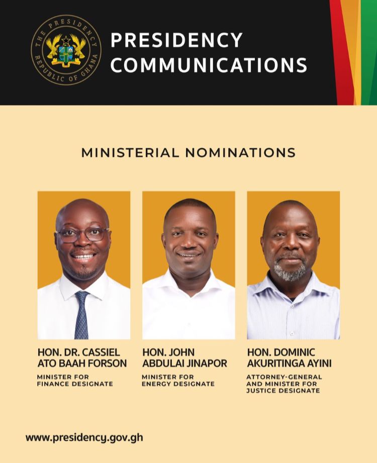 Breaking: Mahama submits first set of Ministerial nominations