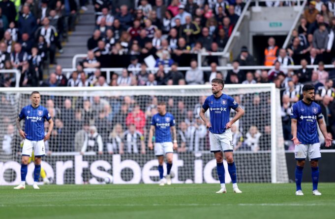 Ipswich Town relegated from Premier League after Newcastle loss