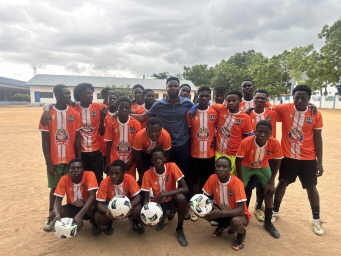 Nations FC President, Divine Kyei Boadu donates kits and cash to Shiashie Youth Teams