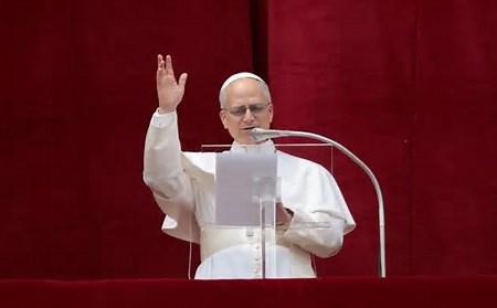 Pope Leo XIV calls for global peace in first Sunday Homily