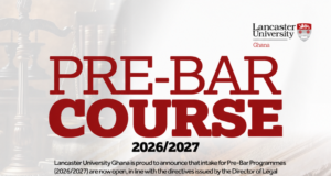 Lancaster University Ghana Opens Applications for 2026/2027 Pre-Bar Course